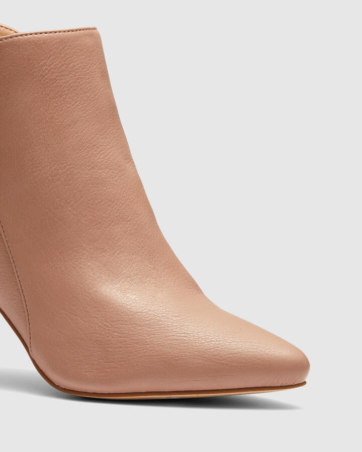 Image of Boots. Product name - Delmont Nude Slip On Boots in Neutral colour by brand - Novo