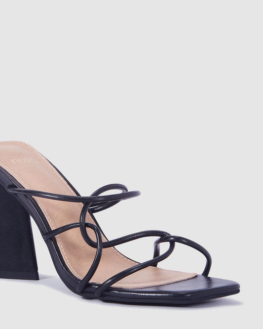 Image of Heels. Productname: Nyla: Black - Women's Strappy - High Heel in Black colour by brand - Novo