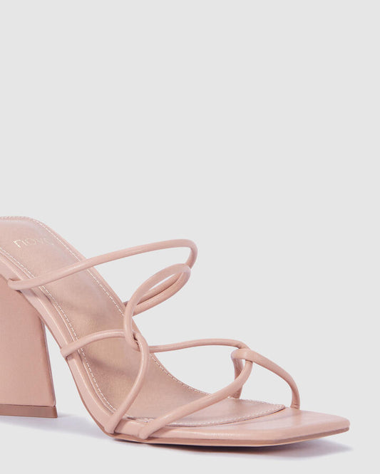 Image of Heels. Productname: Nyla: Nude - Women's Strappy - High Heel in Neutral colour by brand - Novo