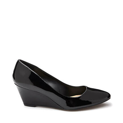 Image of Boots. Productname: BOUNTY Black Patent Women's Wedge Novo Heels in Black colour by brand - Novo