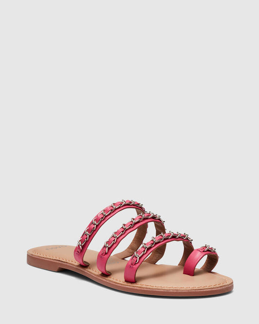 Image of Sandals. Productname: SURGE Magenta Women's Thongs Novo Leather in Pink colour by brand - Novo
