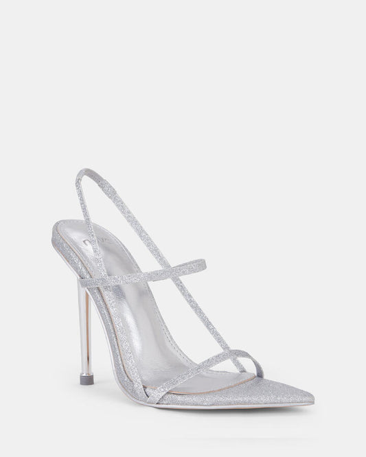 Image of Others. Productname: Zissy: Silver Glitter - Women's High Fashion in Metallic colour by brand - Novo