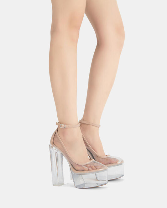 Image of Heels. Productname: Yuzuki: Nude - Women's High Fashion in Nude colour by brand - Novo