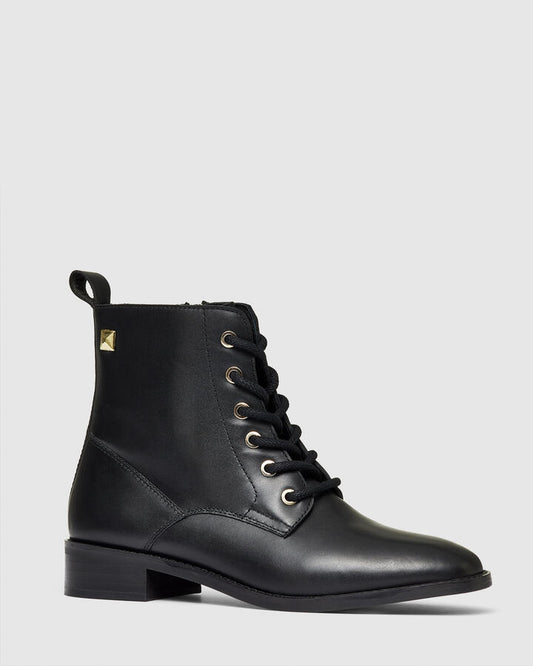 Image of Boots. Productname: TIMI: Black Smooth - Women's Boot Flat in Black colour by brand - Novo