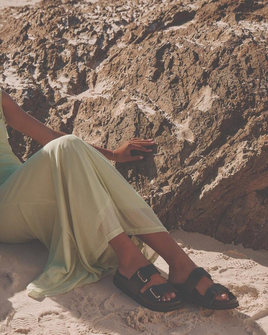 Image of Sandals. Productname: SADEY BLACK Women's Thongs Novo Sandals in Black colour by brand - Novo