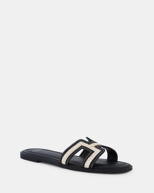 Image of Sandals. Productname: SACHIE: RAFFIA - Women's Thongs in Olive colour by brand - Novo