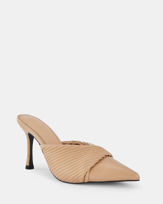 Image of Heels. Productname: Power Mt: Sand - Women's Strappy - High Heel in Beige colour by brand - Novo