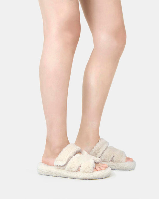 Image of Slippers. Product name - Tatum Slipper Beige Slippers in Neutral colour by brand - Novo