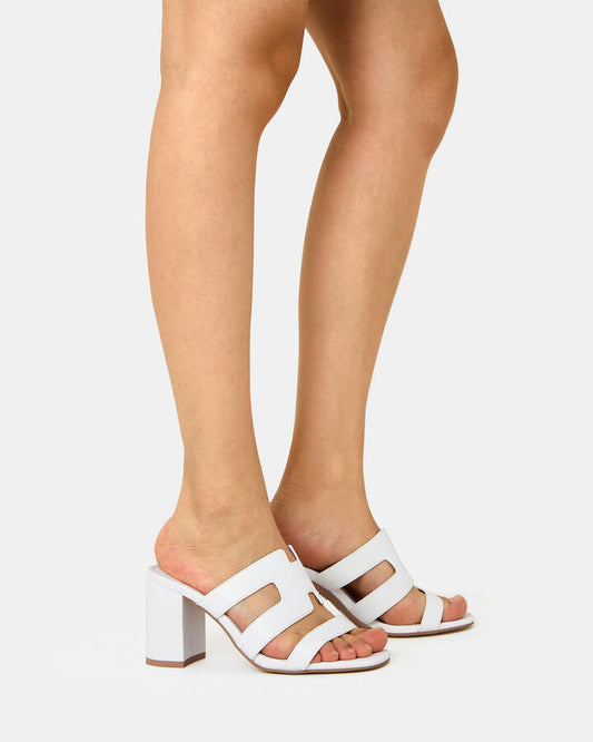 Image of Heels. Productname: Freddy: White - Women's Strappy - High Heel in Multi colour by brand - Novo