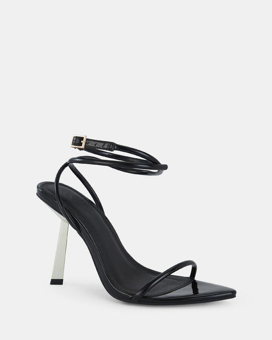 Image of Heels. Productname: Purpose Mt: Black - Women's Strappy - High Heel in Black colour by brand - Novo