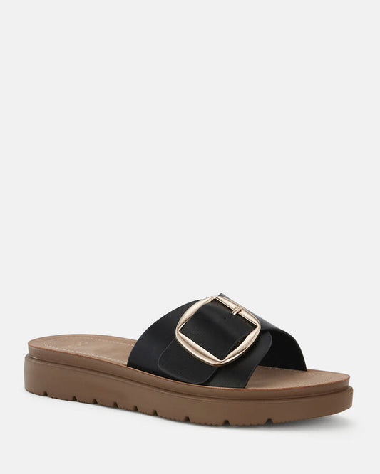 Image of Sandals. Productname: STORI BLACK Women's Thongs Novo Sandals in Black colour by brand - Novo
