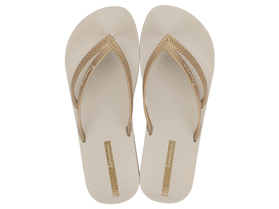 Image of Sandals. Productname: BOSSA SOFT V BEIGE GOLD Women's Ipanema in Beige Gold colour by brand - Ipanema