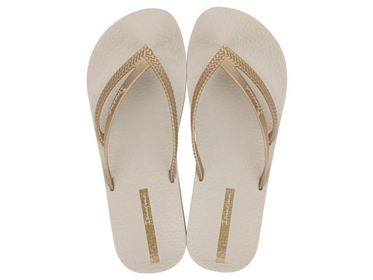 Image of Sandals. Productname: Bossa Soft V: Beige Gold - Women's Ipanema in Beige Gold colour by brand - Ipanema