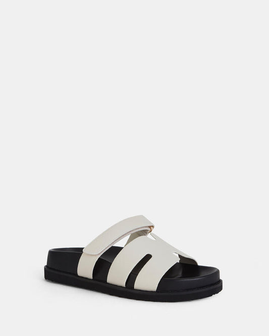 Image of Sandals. Product name - Slothy Cream Vegan Sandals in Neutral colour by brand - Novo