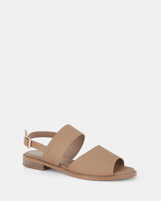 Image of Flats. Productname: TAILS CAMEL Women's Strappy - Flat Novo Sandals in Beige colour by brand - Novo