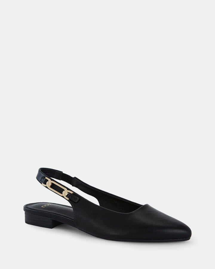 Image of Flats. Productname: COLLEGNO BLACK Women's Casual Flat Closed Novo Flats in Black colour by brand - Novo