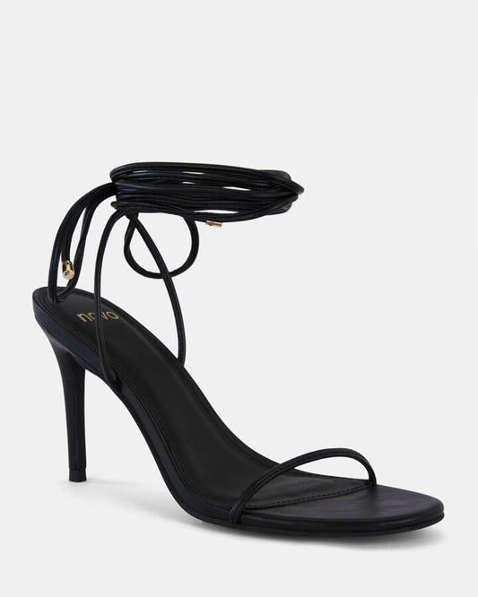 Image of Heels. Productname: MANTOVA BLACK Women's Strappy - High Heel Novo Heels in Black colour by brand - Novo