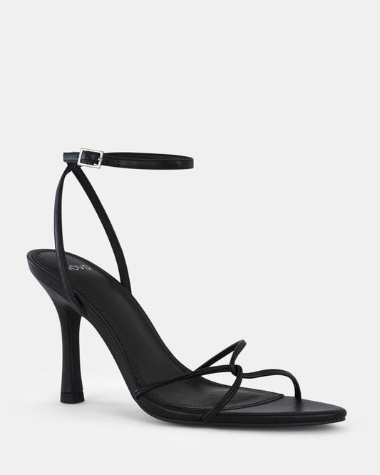 Image of Heels. Productname: MADESIMO: BLACK - Women's Strappy - High Heel in Black colour by brand - Novo