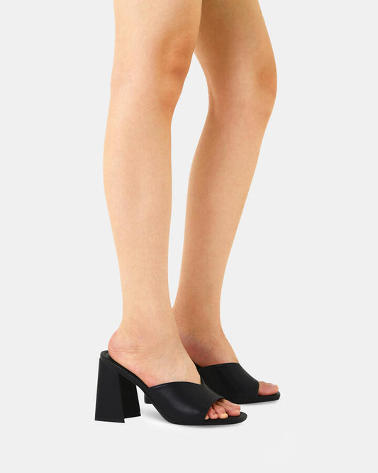 Image of Heels. Productname: LYLLA BLACK Women's Strappy - High Heel Novo Heels in Black colour by brand - Novo