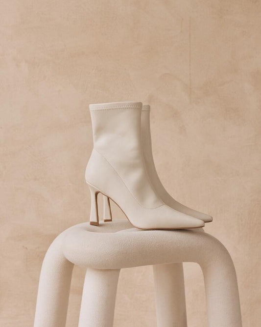 Image of Boots. Productname: Kroc: Cream - Women's Boot High Heel in Neutral colour by brand - Novo