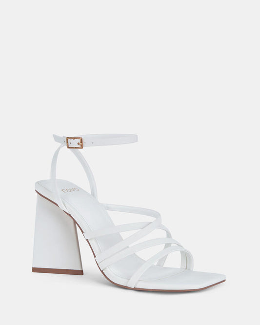 Image of Heels. Productname: Lecia: White - Women's Strappy - High Heel in Multi colour by brand - Novo