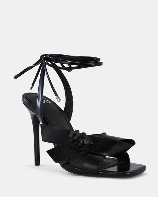 Image of Heels. Product name - Zpacey Black Open Toe Heels in Black colour by brand - Novo