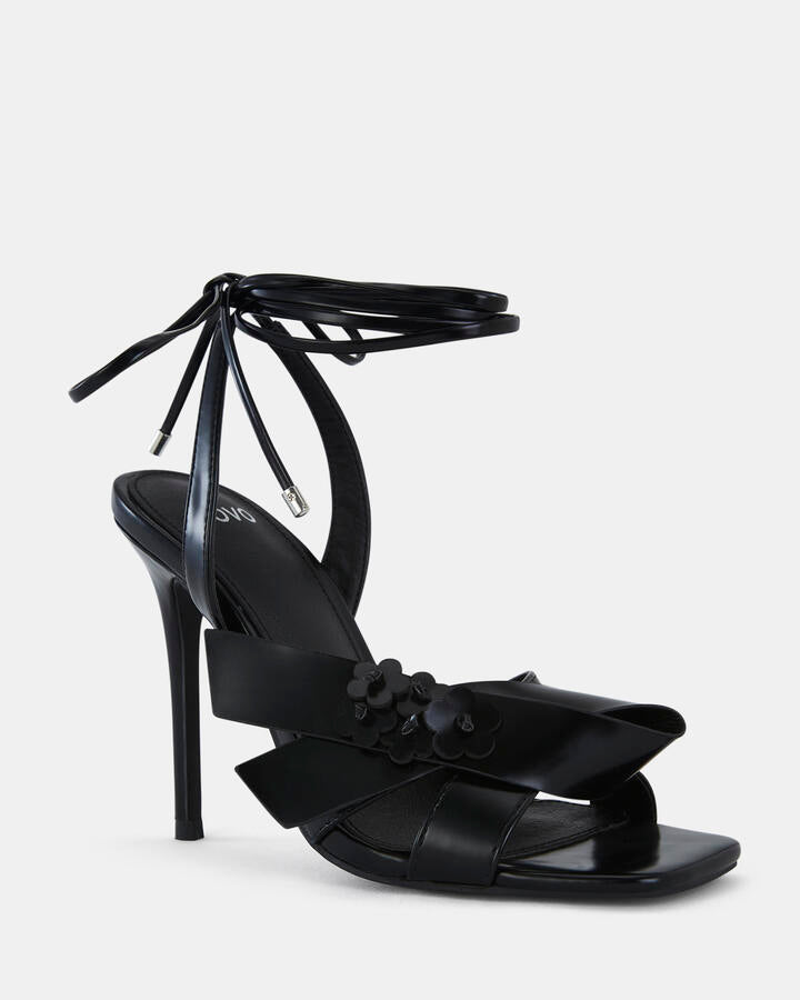 Image of Heels. Product name - Zpacey Black Open Toe Heels in Black colour by brand - Novo