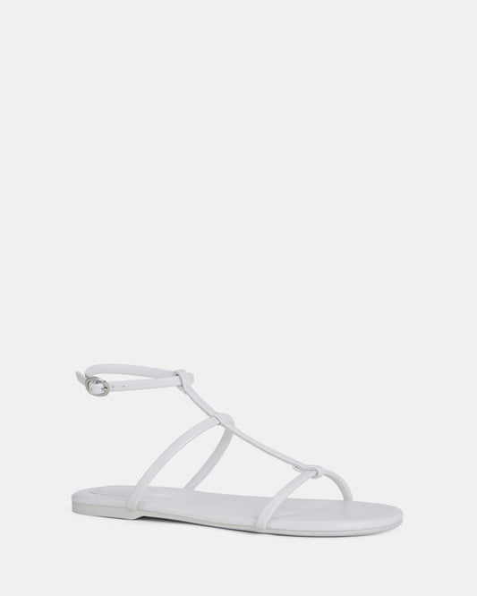 Image of Flats. Productname: Tathra: Porcelain - Women's Strappy - Flat in Porcelain colour by brand - Novo