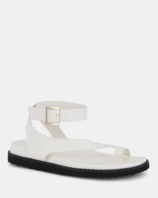 Image of Flats. Productname: TITON WHITE Women's Strappy - Flat Novo Sandals in Multi colour by brand - Novo