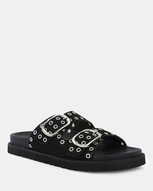 Image of Sandals. Product name - Salmar Black Sandals in Black colour by brand - Novo