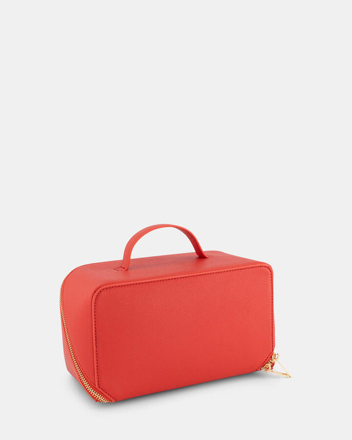 Image of Bags. Product name - Areaha Makeup Bag Red Handbags in Red colour by brand - Novo