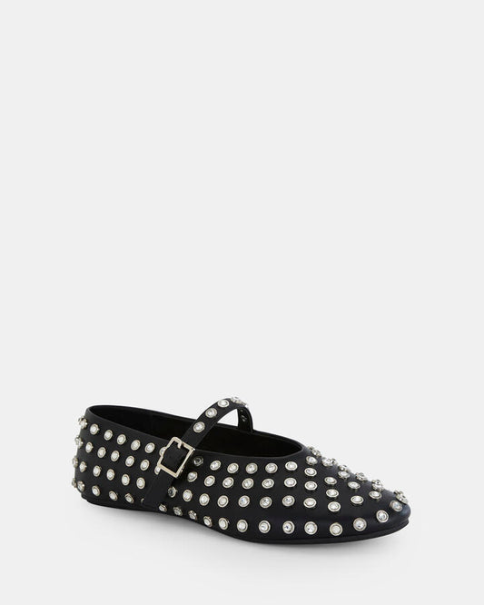 Image of Flats. Productname: CONDITION BLACK Women's Casual Flat Closed Novo Flats in Black colour by brand - Novo