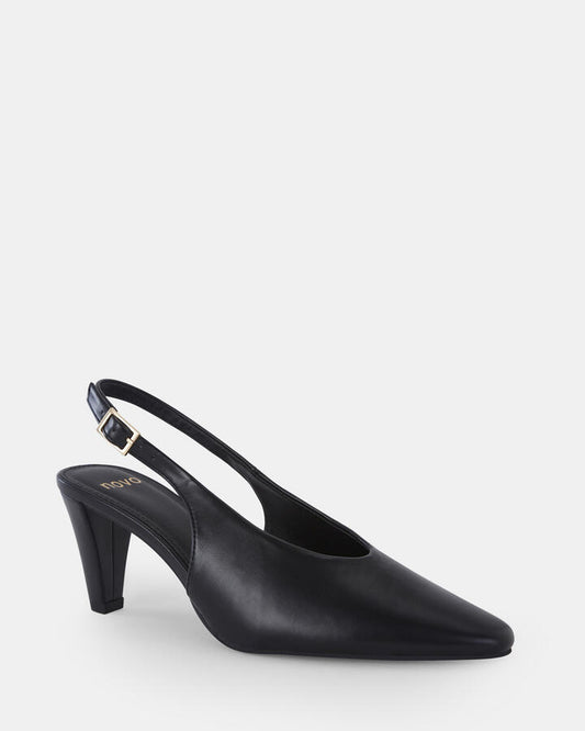 Image of Footwear. Productname: Isolde: Black - Women's Court - Low Heel in Black colour by brand - Novo
