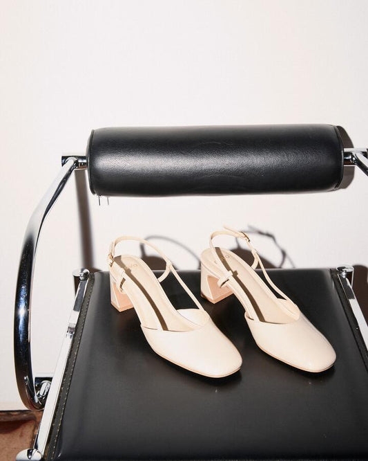 Image of Footwear. Productname: IYLA NUDE PATENT Women's Court - Low Heel Novo Heels in Beige colour by brand - Novo
