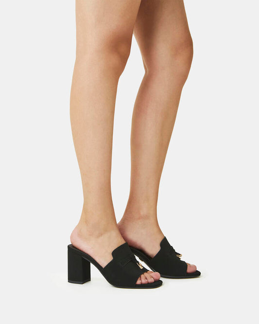 Image of Heels. Productname: Furgie: Black - Women's Strappy - High Heel in Black colour by brand - Novo