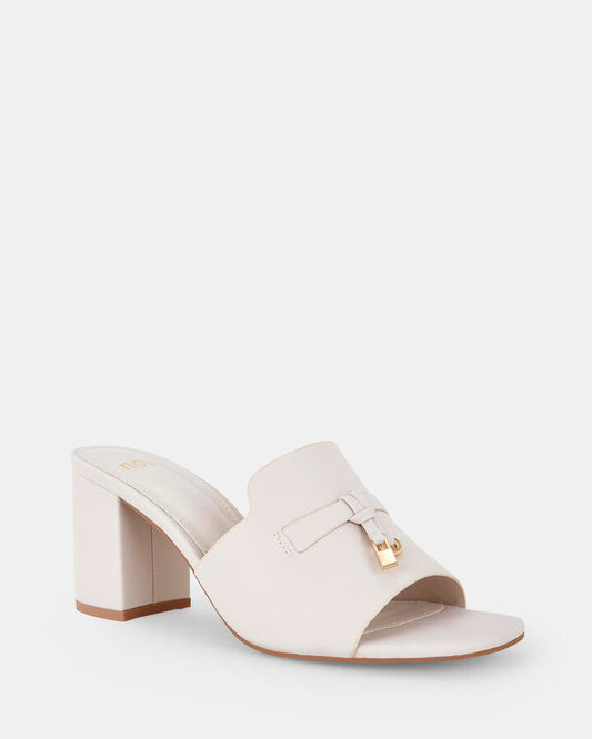 Image of Heels. Productname: Furgie: Cream - Women's Strappy - High Heel in Neutral colour by brand - Novo