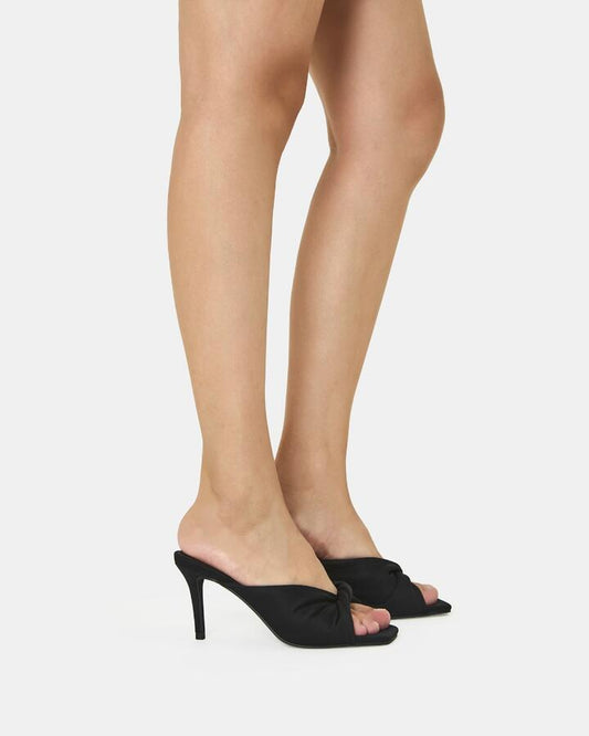 Image of Slippers. Product name - Foxx Black Stilettos in Black colour by brand - Novo