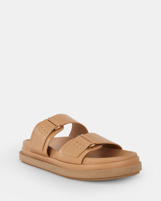 Image of Sandals. Product name - Santena Sand Sandals in Beige colour by brand - Novo