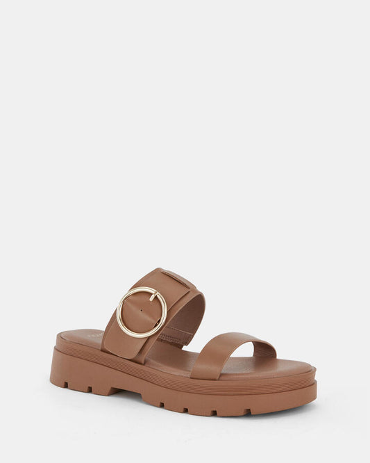 Image of Sandals. Productname: TEASE CARAMEL Women's Thongs Novo Sandals in Caramel colour by brand - Novo