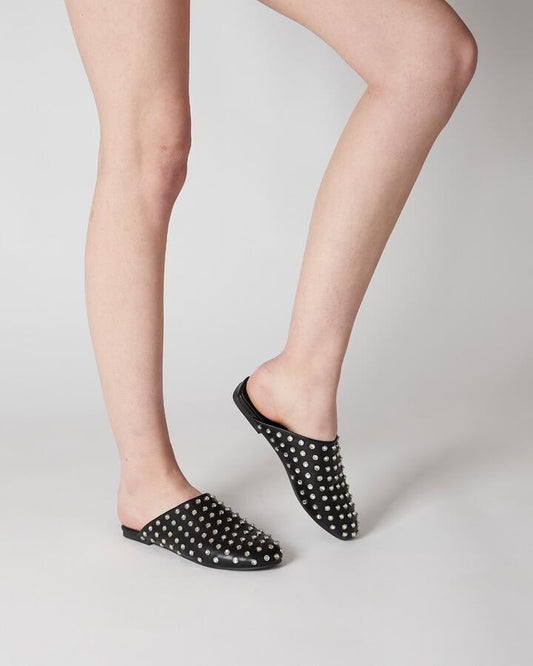 Image of Flats. Productname: ZASPER BLACK Women's High Fashion Novo Flats in Black colour by brand - Novo
