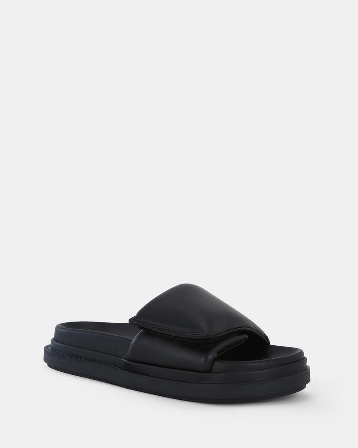 Image of Sandals. Product name - Taronga Black Sandals in Black colour by brand - Novo