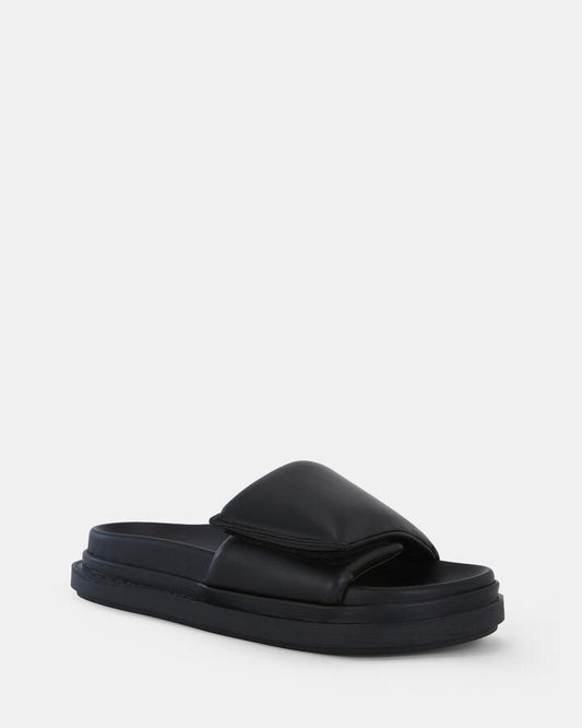 Image of Sandals. Product name - Taronga Black Sandals in Black colour by brand - Novo