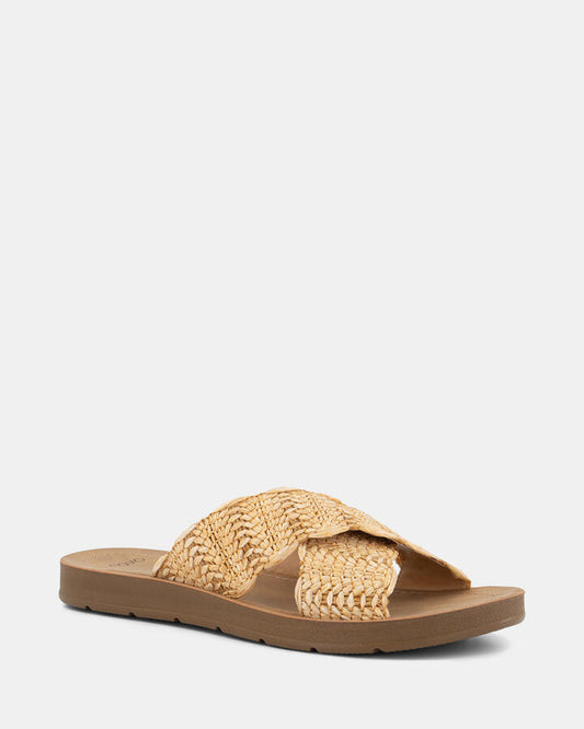 Image of Sandals. Productname: THIAGO NATURAL RAFFIA Women's Thongs Novo Sandals in Natural Raffia colour by brand - Novo