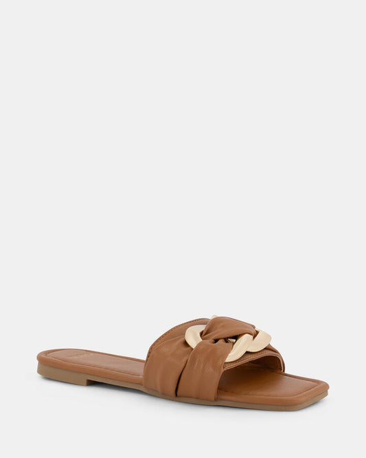 Image of Sandals. Productname: Sagar: Caramel - Women's Thongs in Caramel colour by brand - Novo