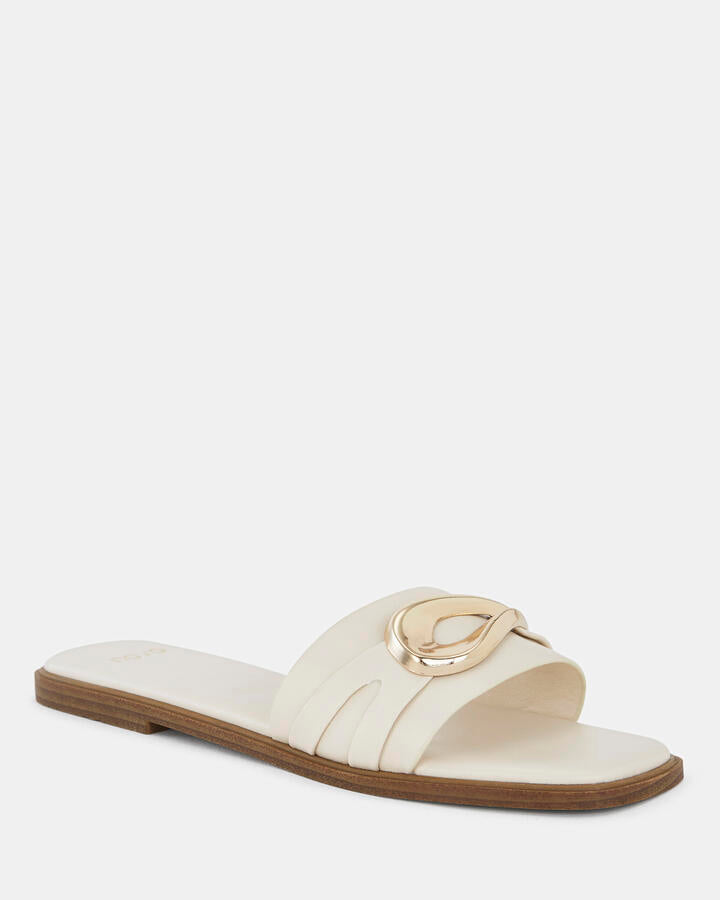 Image of Sandals. Product name - Scarlette Cream Sandals in Neutral colour by brand - Novo