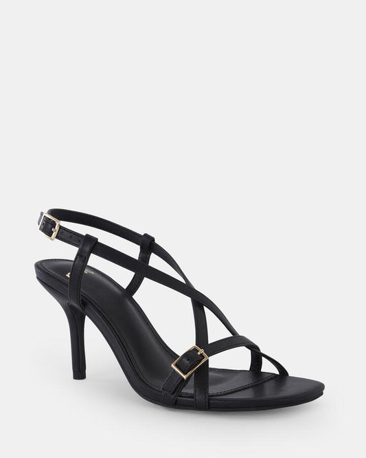 Image of Heels. Productname: MAYER: BLACK - Women's Strappy - High Heel in Black colour by brand - Novo