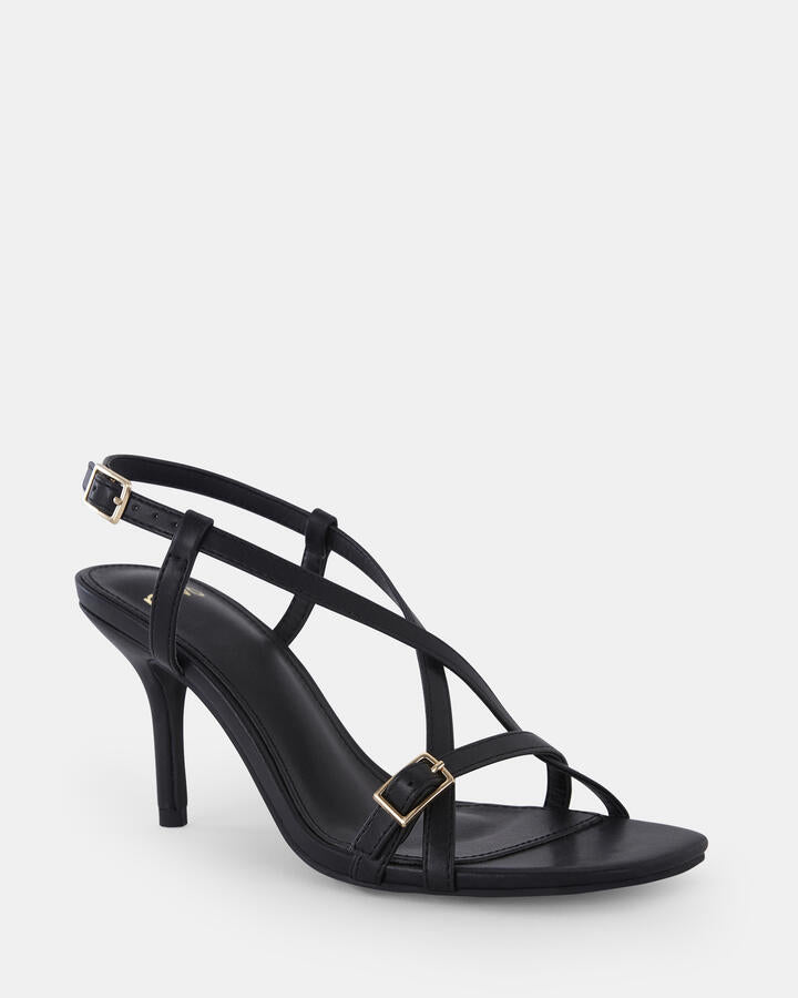 Image of Heels. Product name - Mayer Black Stilettos in Black colour by brand - Novo