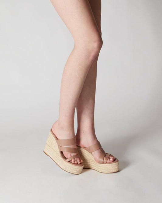 Image of Boots. Productname: WEDNESDAY ALMOND Women's Wedge Novo Wedges in Tan colour by brand - Novo