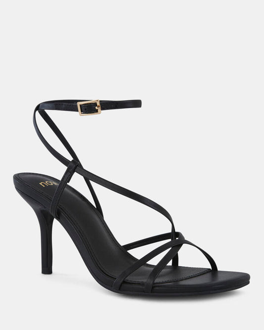 Image of Heels. Productname: MACARIA BLACK Women's Strappy - High Heel Novo Heels in Black colour by brand - Novo