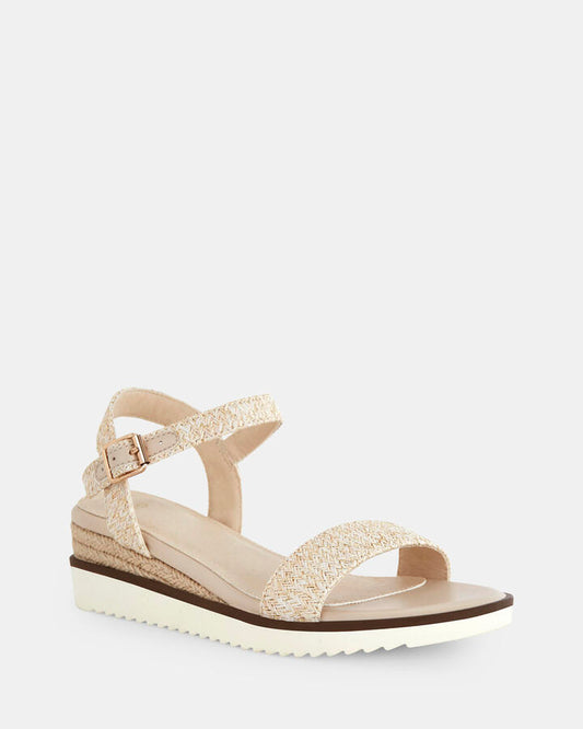 Image of Boots. Productname: Barletta: Metallic Raffia - Women's Wedge in Metallic Raffia colour by brand - Novo